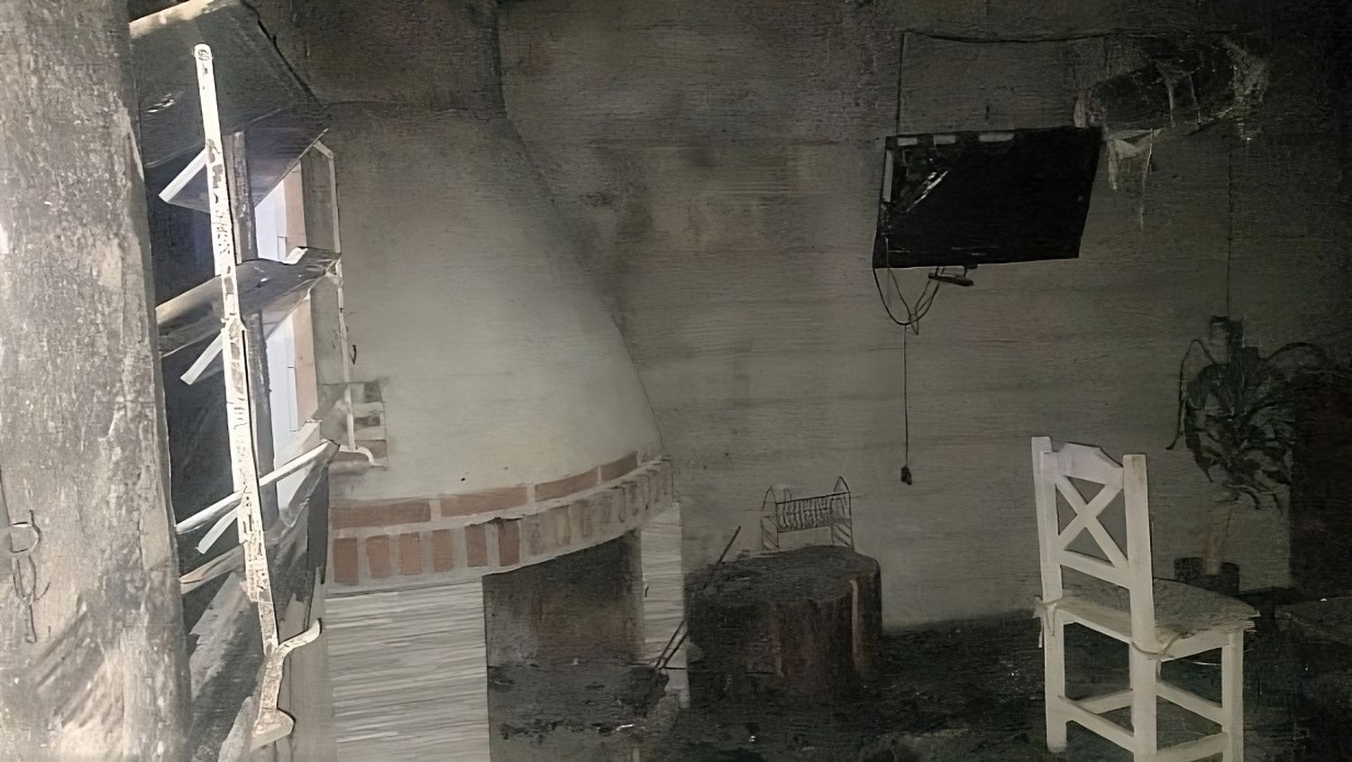 Gobernador Castro: daños en una vivienda tras incendio de una estufa a leña