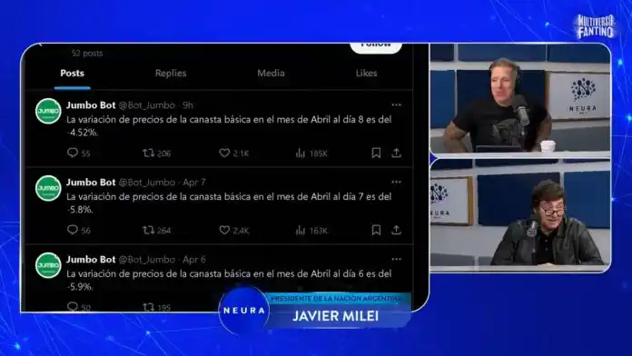 El momento en el que el Presidente cita al Jumbo Bot en la entrevista.