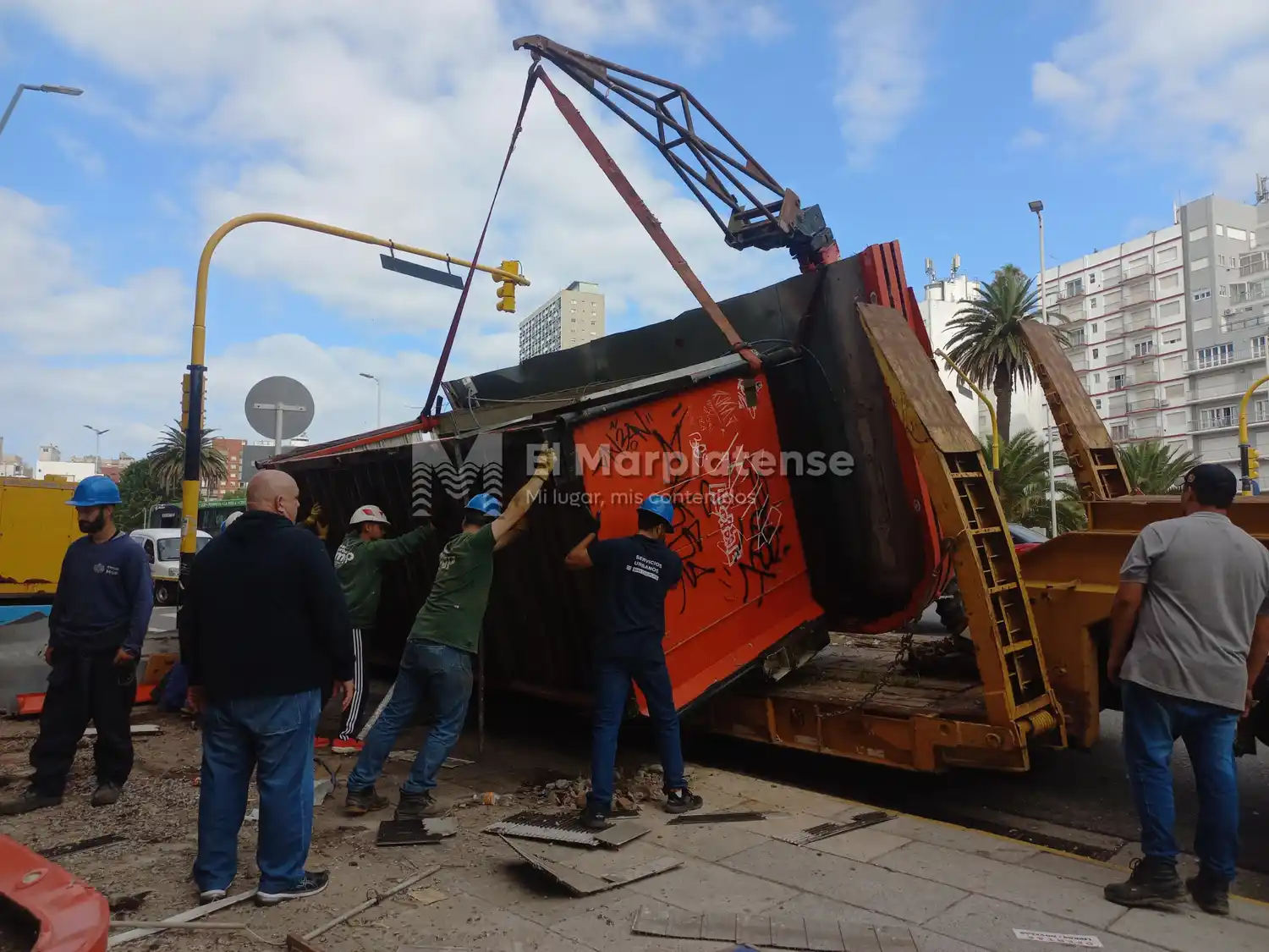 El puesto retirado se ubicaba en Avenida Patricio Peralta Ramos y Belgrano.