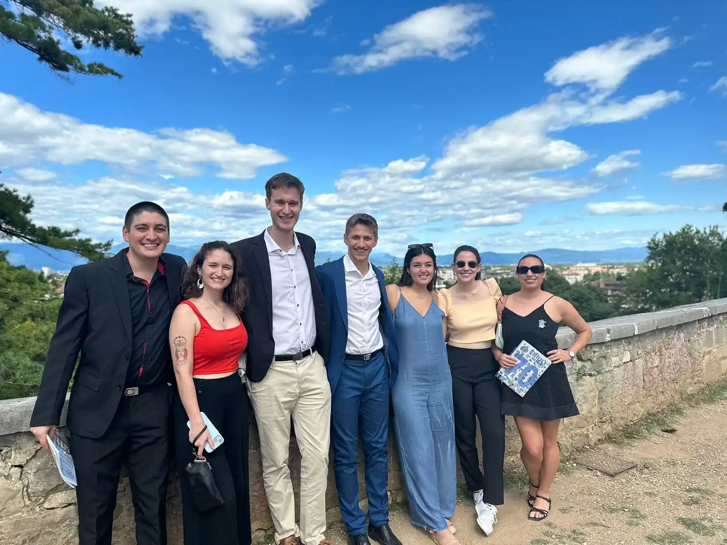 Valentín durante su intercambio en Italia.
