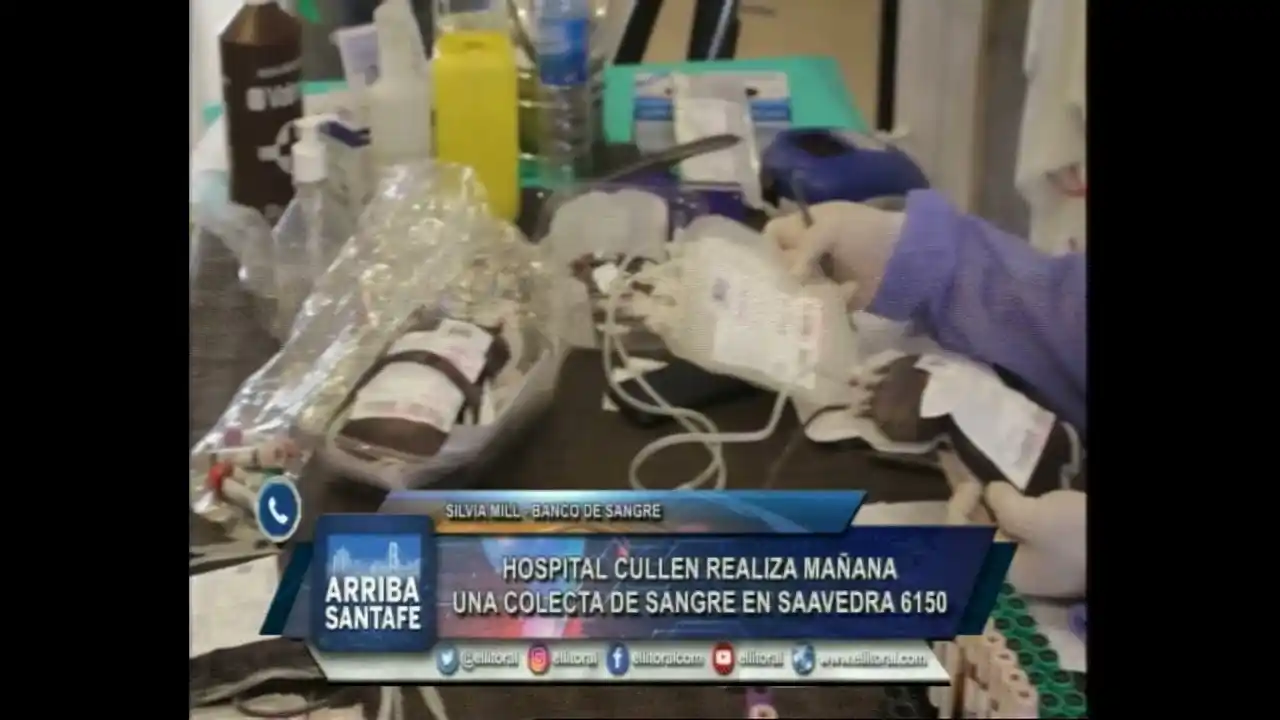 Hospital Cullen realiza una colecta de sangre en Saavedra 6150