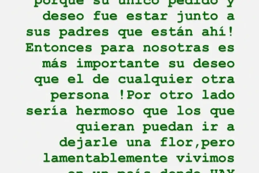 Dalma se expresó en su Instagram