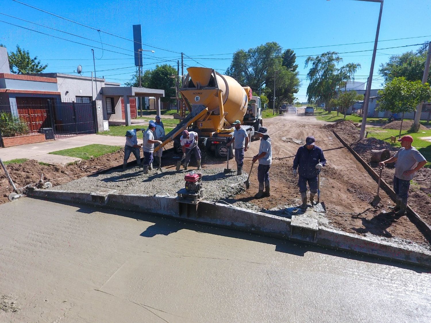 Una nueva cuadra de pavimento para Venado Tuerto 