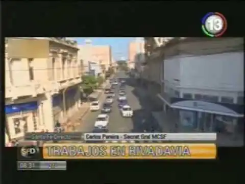 Carriles exclusivos: Comenzaron los trabajos en avenida Rivadavia