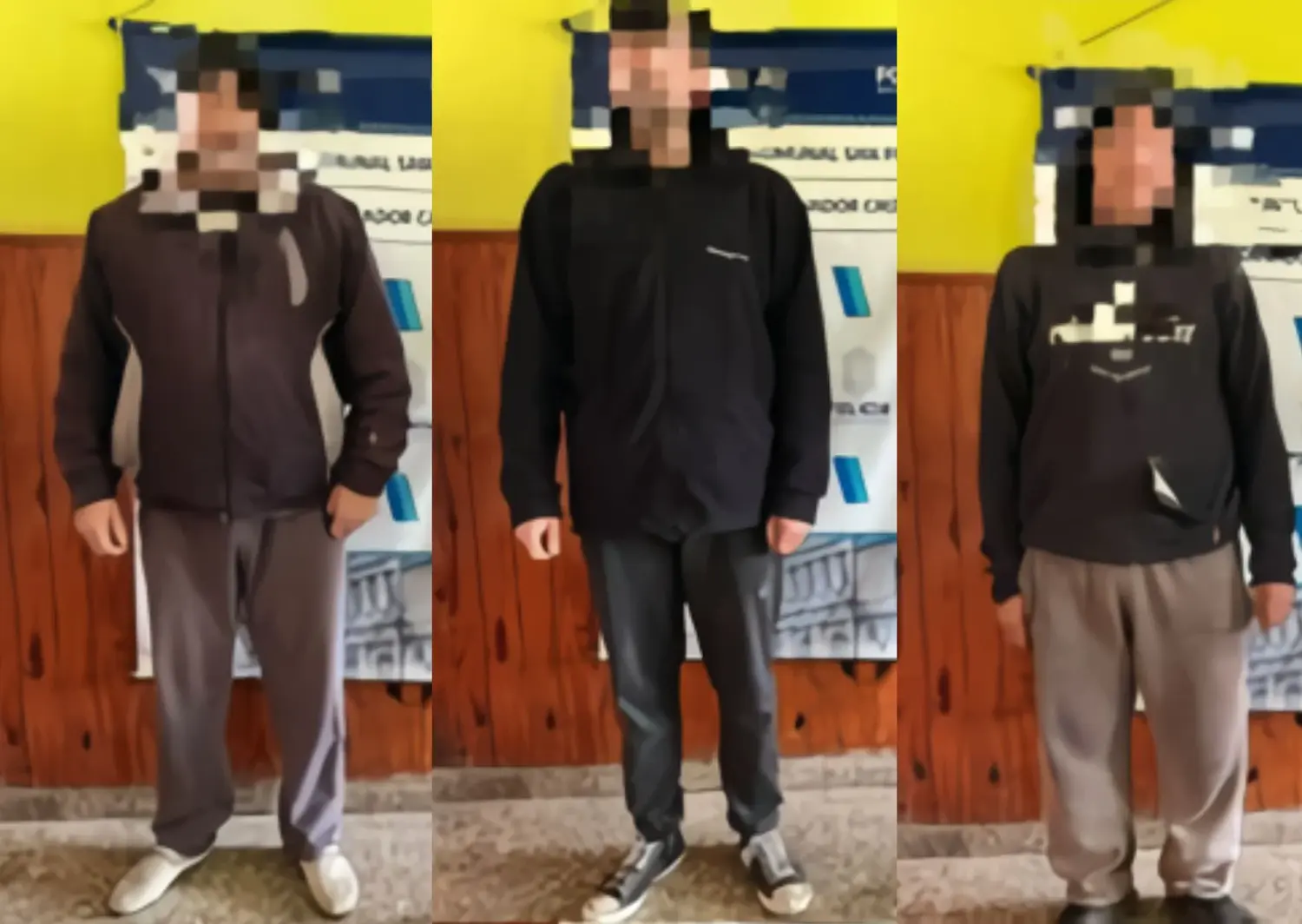 Los tres sujetos fueron trasladados al Destacamento local.