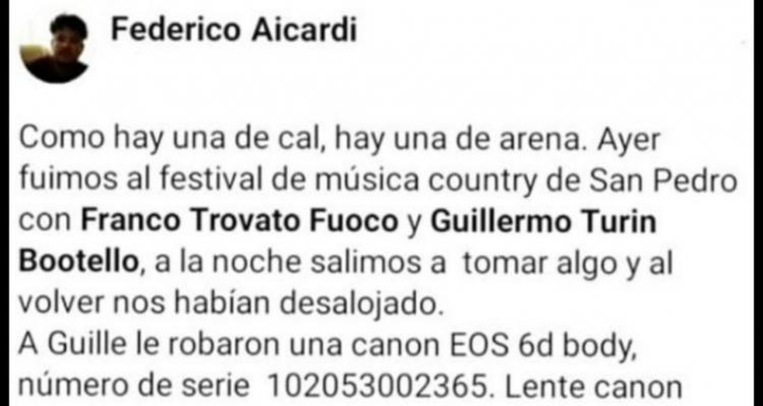 Robaron todos los elementos de trabajo de dos fotógrafos y un periodista que estaban de paso por la ciudad