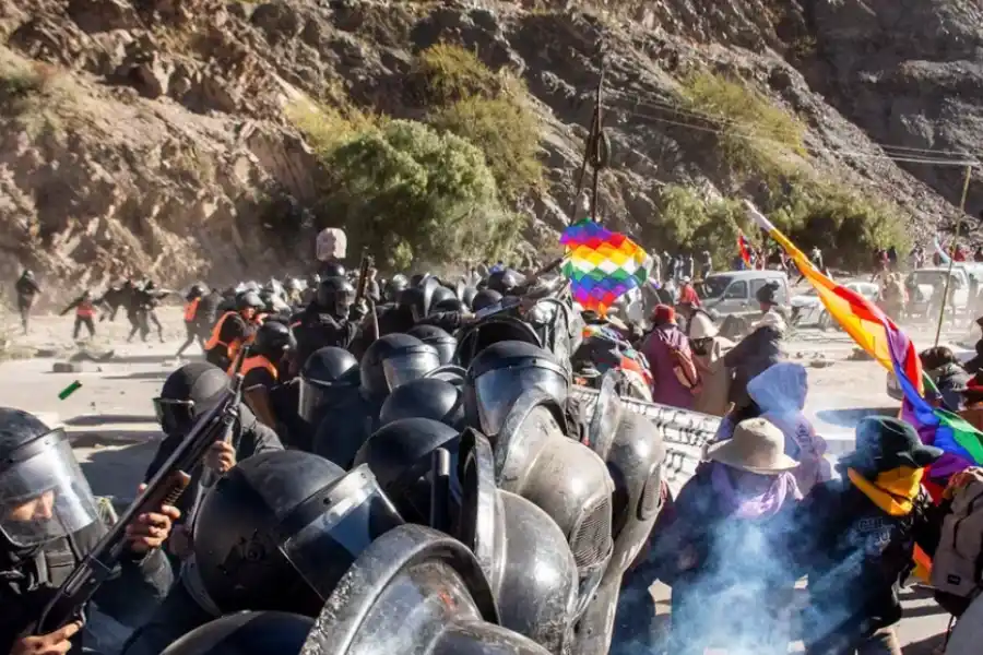 También hubo protestas en la ruta 34, en la región de las yungas. Telam