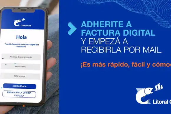 Más de 400 mil clientes ya reciben su factura del gas por mail
