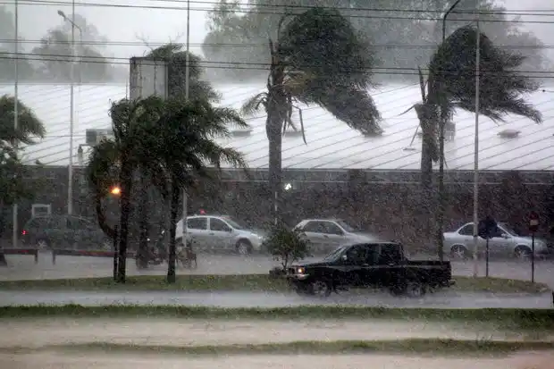 Rige una alerta naranja por tormentas en Gualeguaychú