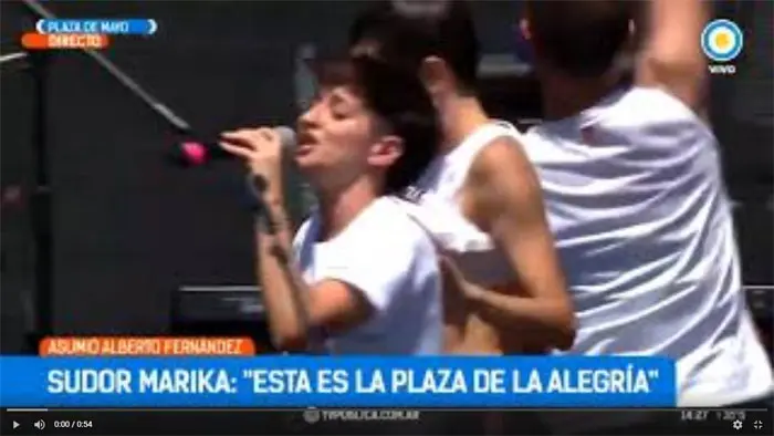 Fiesta asunción de Alberto Fernández
