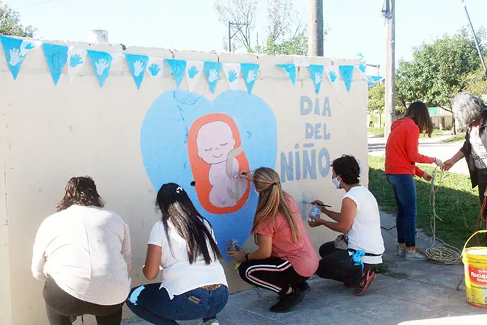 Pintaron un mural