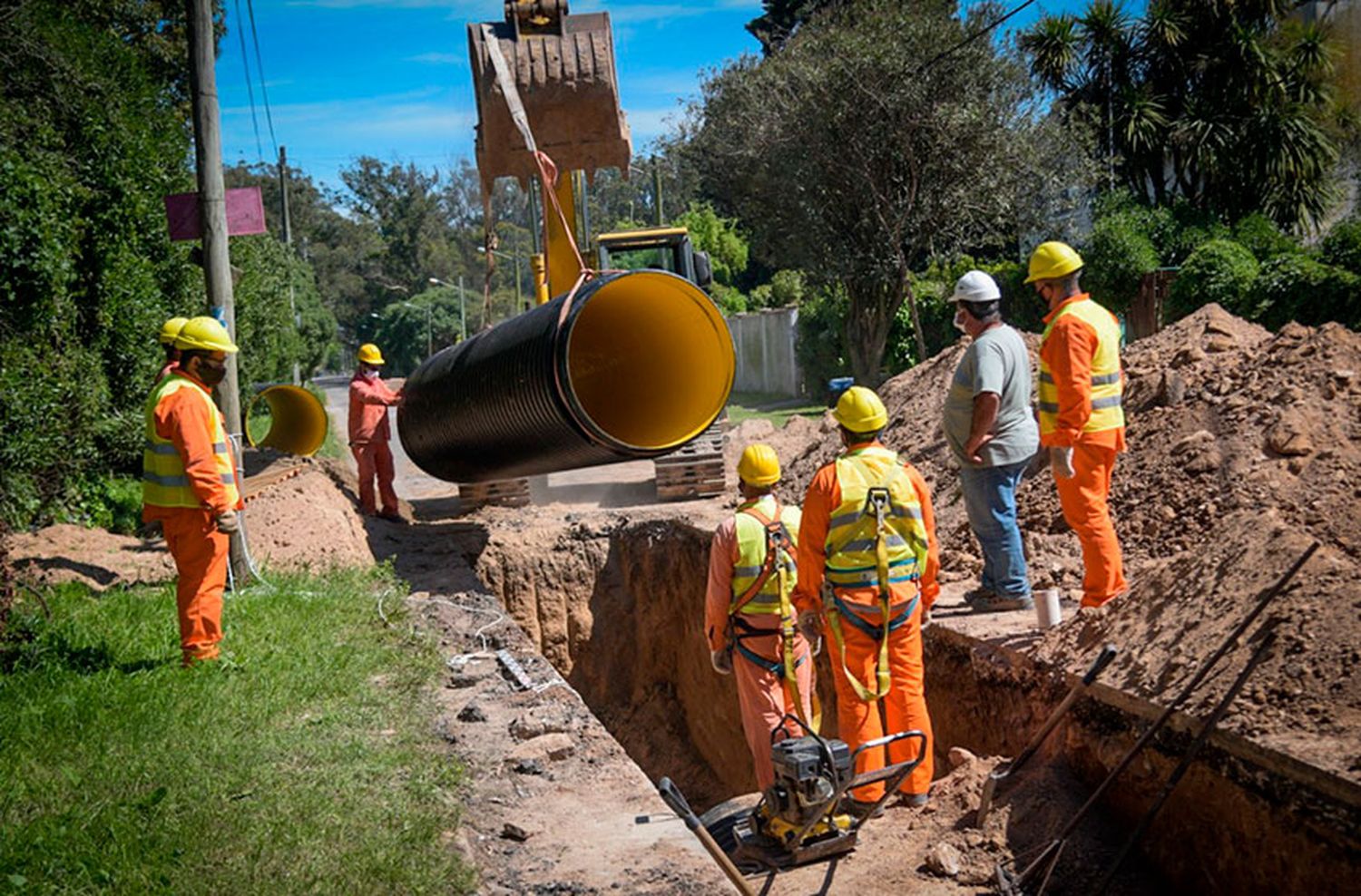 Avanza el Pluvial Scaglia, obra que beneficiará a los barrios Parque Camet y Beltrán