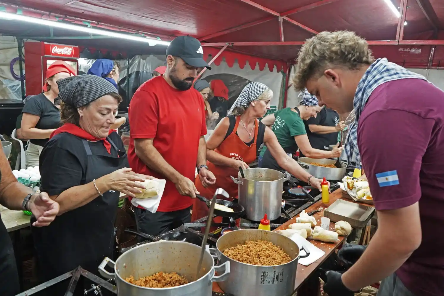 Vascos. Uno de los stands gastronómicos más concurridos