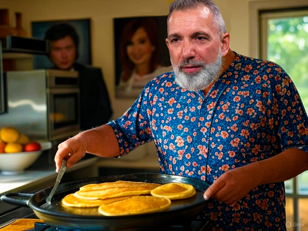 Pablo Duggan. Cocinando su próxima "panquequeada".