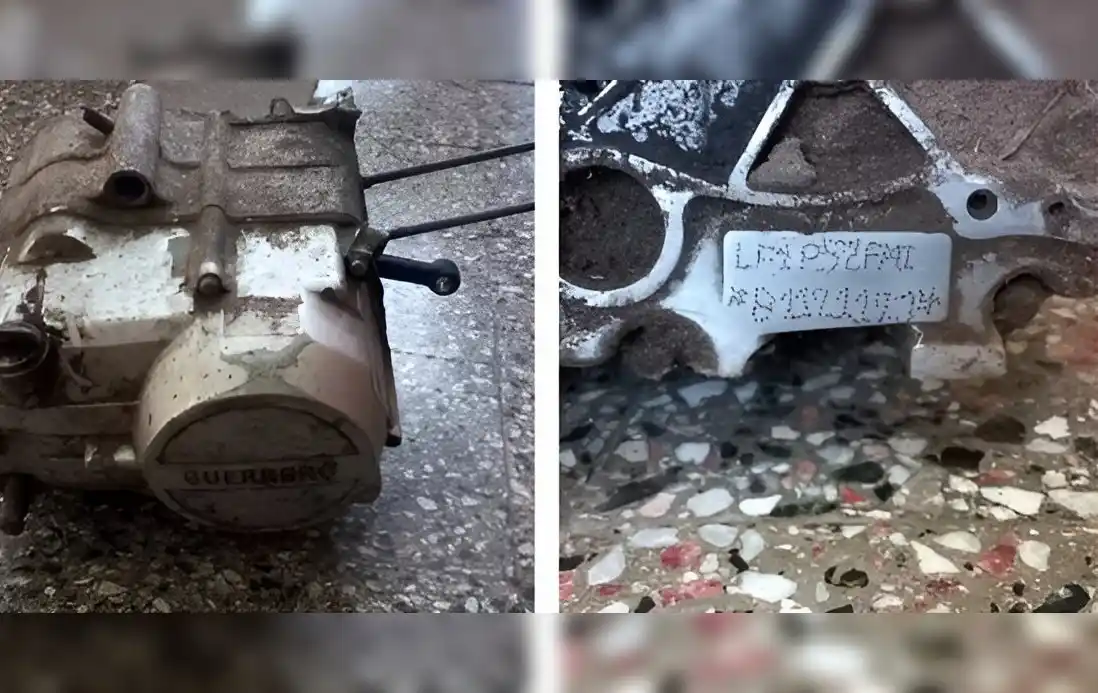 El motor secuestrado en Vuelta de Obligado.