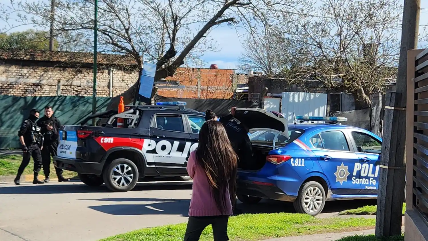 Foto de archivo: intervención policial en barrio Barranquitas | CRÉDITO: RADIO RAFAELA