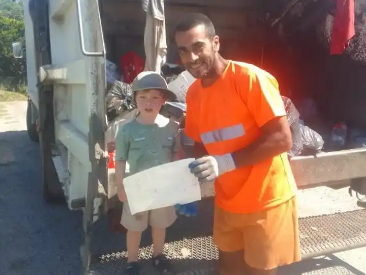 Felipe con uno de sus ídolos