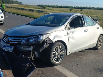 Ruta Nacional 34: una familia rafaelina sufrió un despiste y terminó contra el guardarraíl