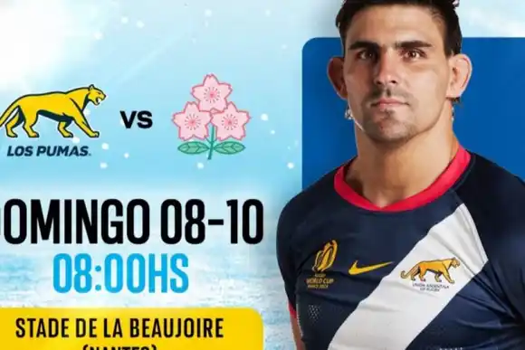 Los Pumas con la camiseta alternativa ante Japón