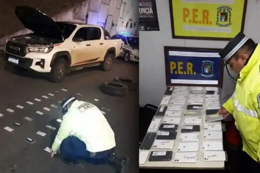 Contrabandeaba celulare, quiso eludir un control policial y fue detenido