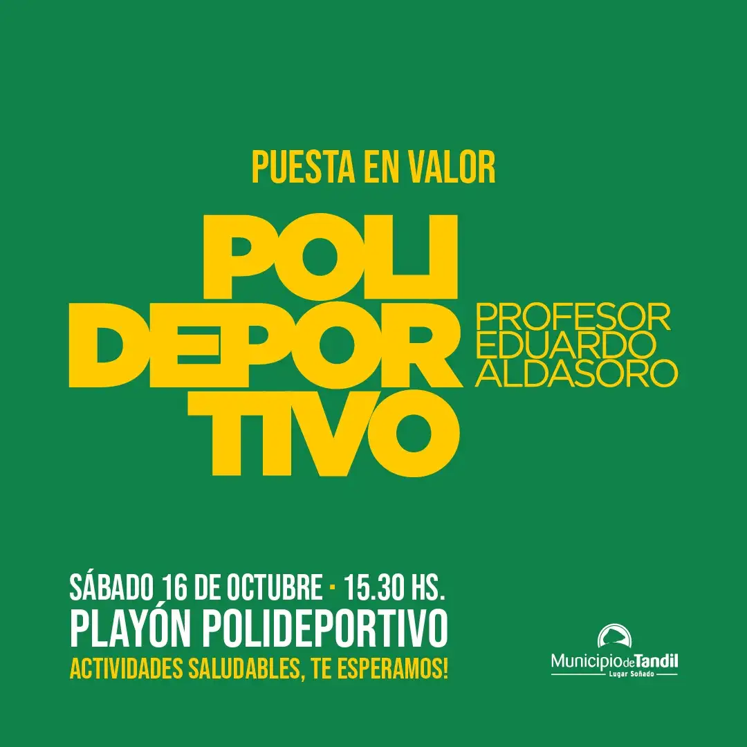 Con distintas actividades, presentarán las obras en el polideportivo del Dique