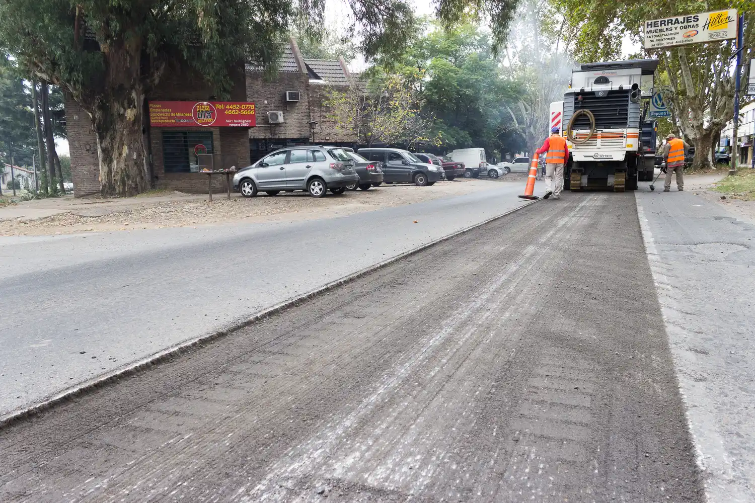Hurlingham: Avanza la obra de repavimentación de la Avenida Vergara