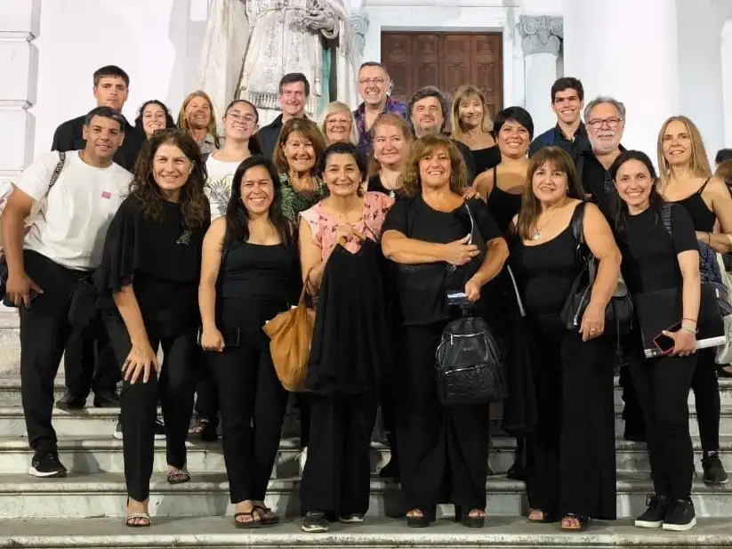 Integrantes del Ensamble Juan Sebastián en Paraná para el gran concierto Música por la Paz.