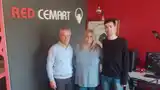 Antonio Comiso, Claudia Lutz e Ignacio Escuza, en el Centro de Martilleros de Tandil.