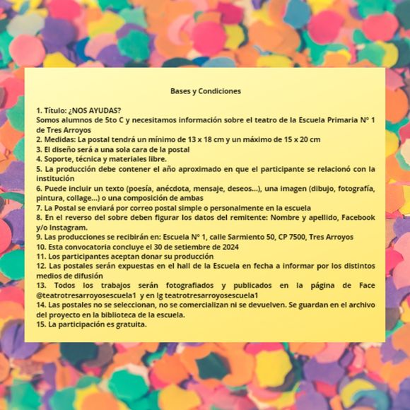Alumnos de la escuela N°1 realizan una Campaña de Arte Postal