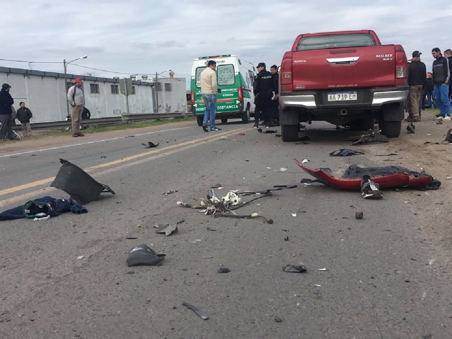 Accidente en el camino interprovincial