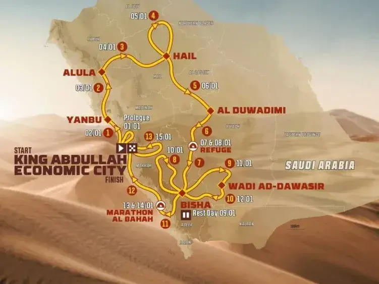 La organización del principal rally del mundo entregó el circuito para su edición 2027.Foto: RallyDakar