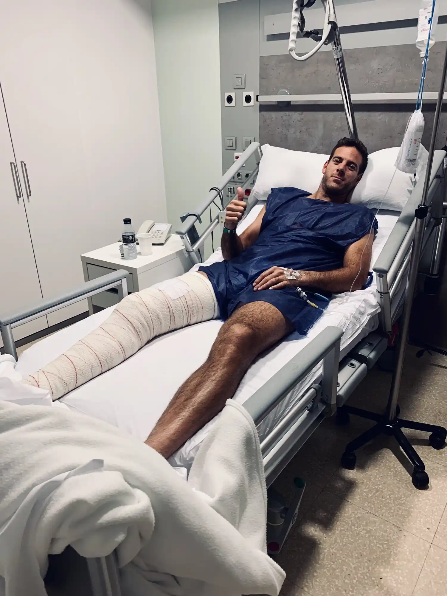 En España, Del Potro dejó atrás su quinta operación