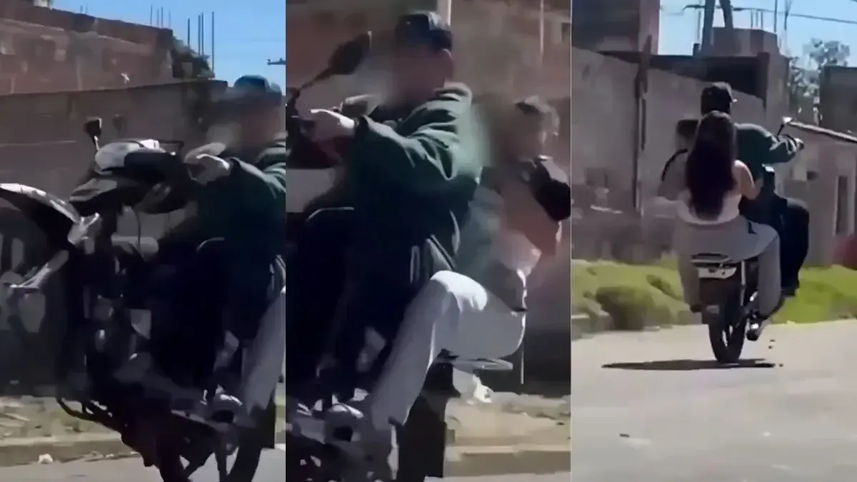 Hicieron “willy” en una moto con un bebé en brazos y ahora los investiga la ANSV