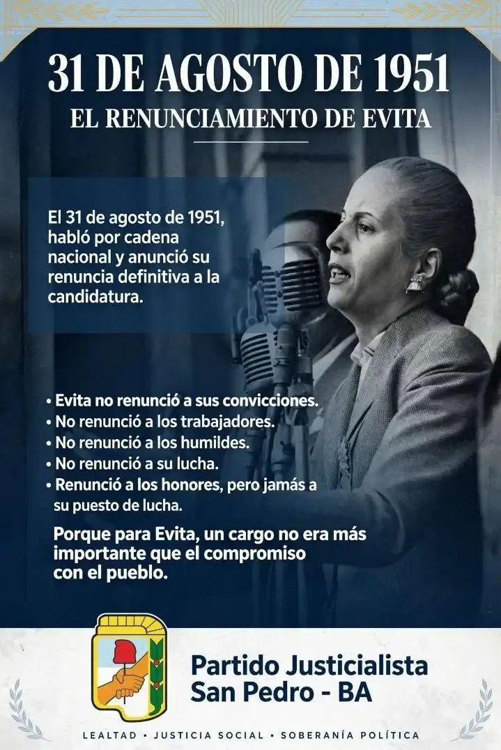 renunciamiento de Evita