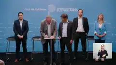 Tandil firmó un convenio para repavimentar España y ampliar la planta desnitrificadora por 482 millones
