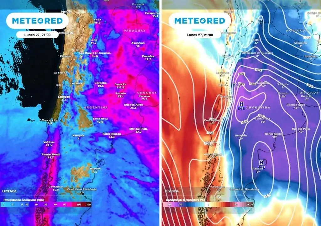 Tormentas fuertes y descenso abrupto de temperatura: alerta por un cambio de tiempo extremo en gran parte del país