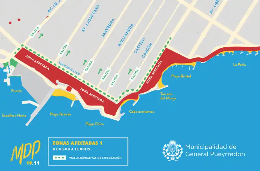 Cortes de tránsito por la "Carrera de Mar del Plata"