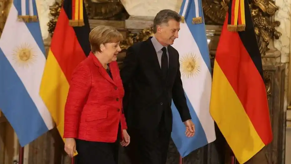 Macri recibió a la canciller Ángela Merkel en la Casa de Gobierno