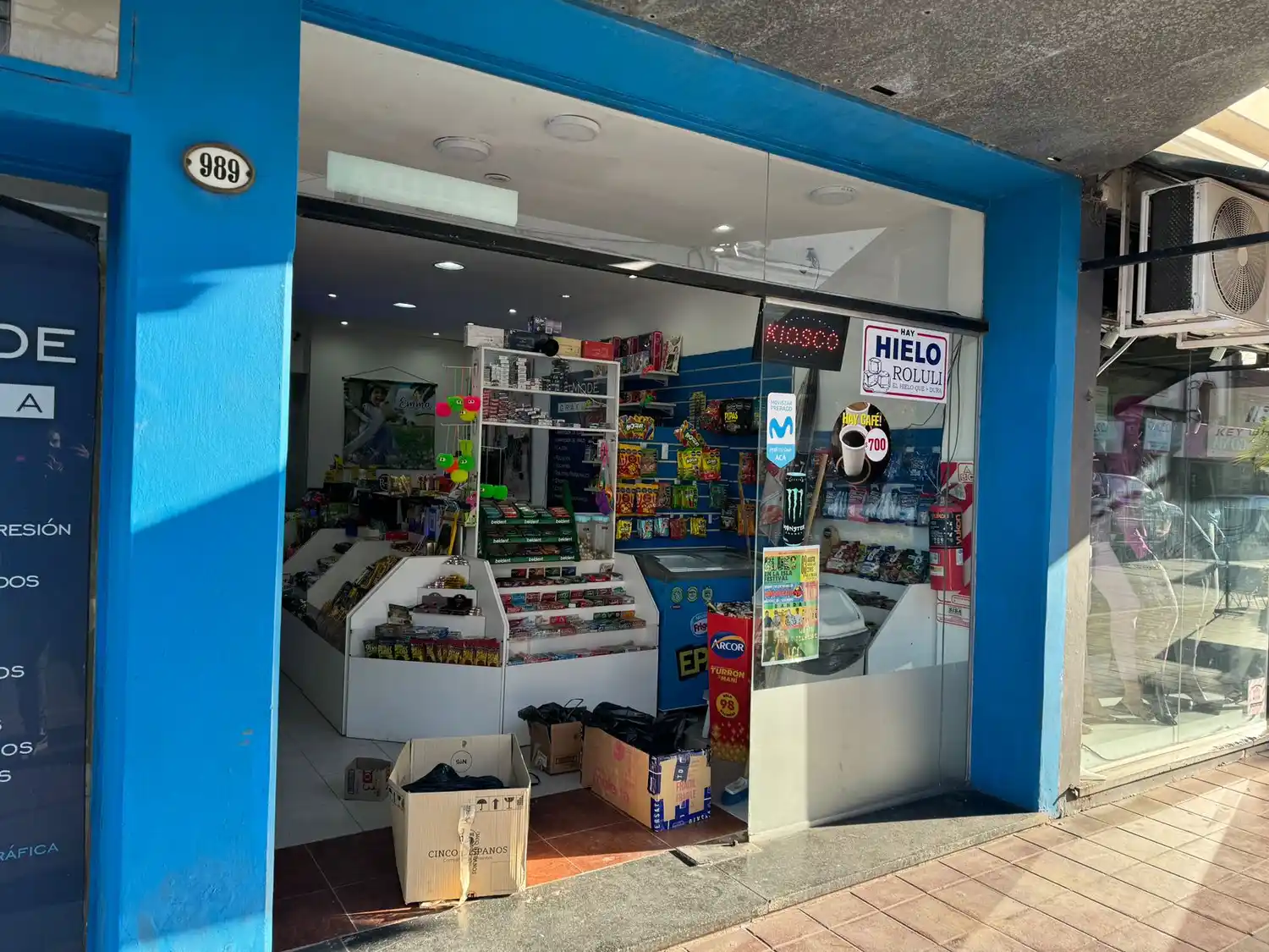 Robo en un negocio en el centro de la ciudad.