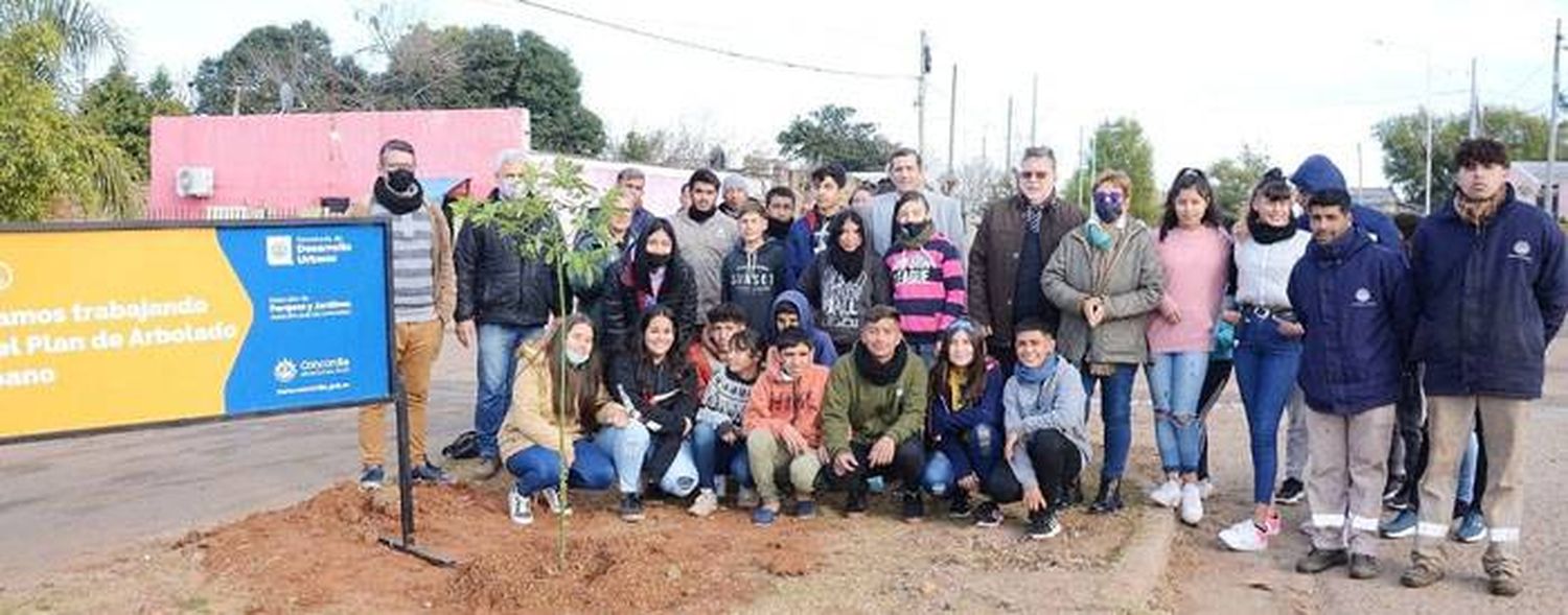 Más de 150 árboles autóctonos en  la escuela Nº 35 �SCabo Sendrós⬝