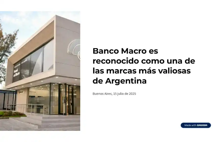 Banco Macro, una de las marcas más valiosas del mercado argentino