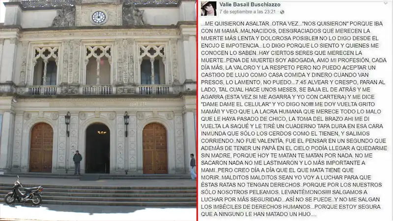 Se defendió la docente que pidió pena de muerte para delincuentes