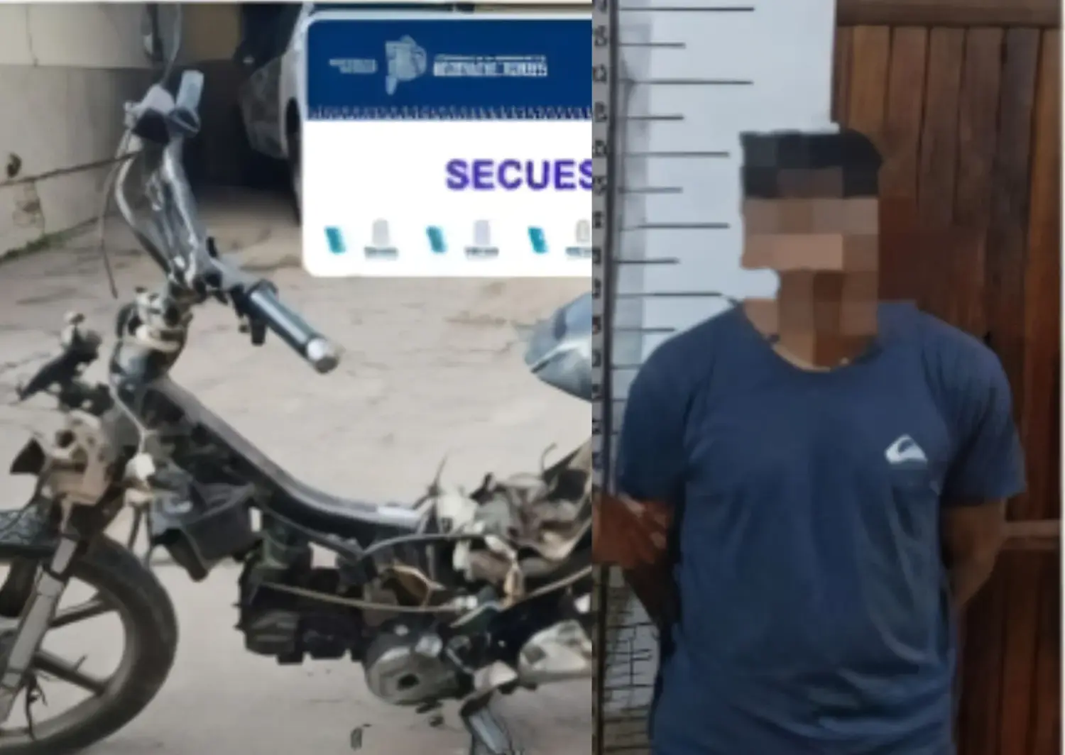 La motocicleta fue secuestrada por la policia.