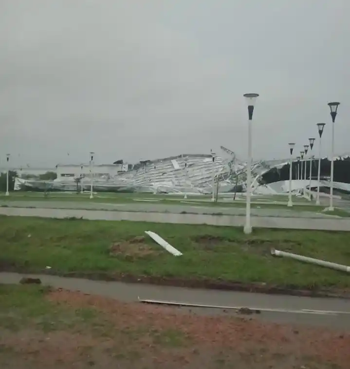 Villaguay fue azotada por un fuerte temporal que provocó importantes daños