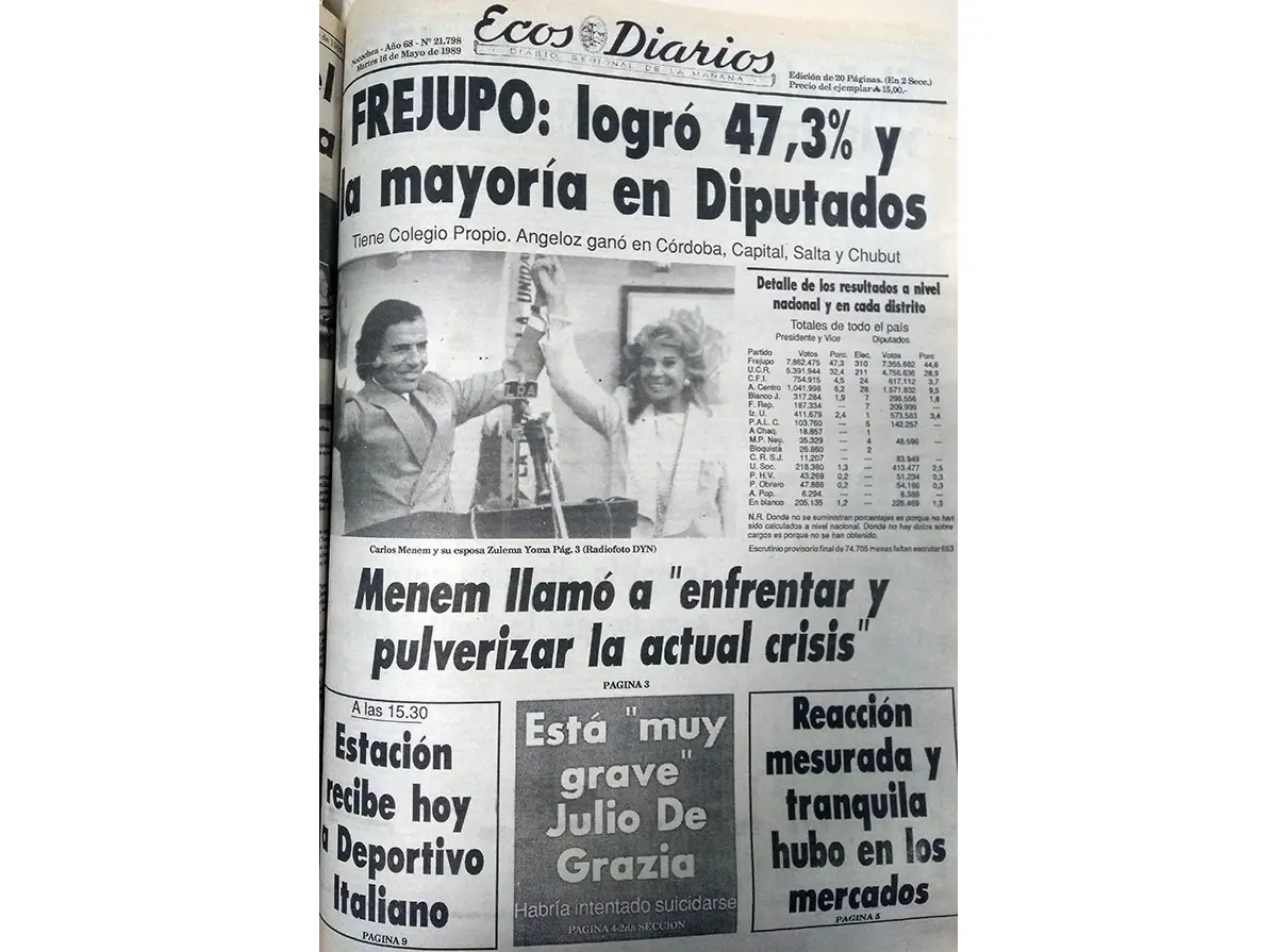Martes 16 de mayo de 1989