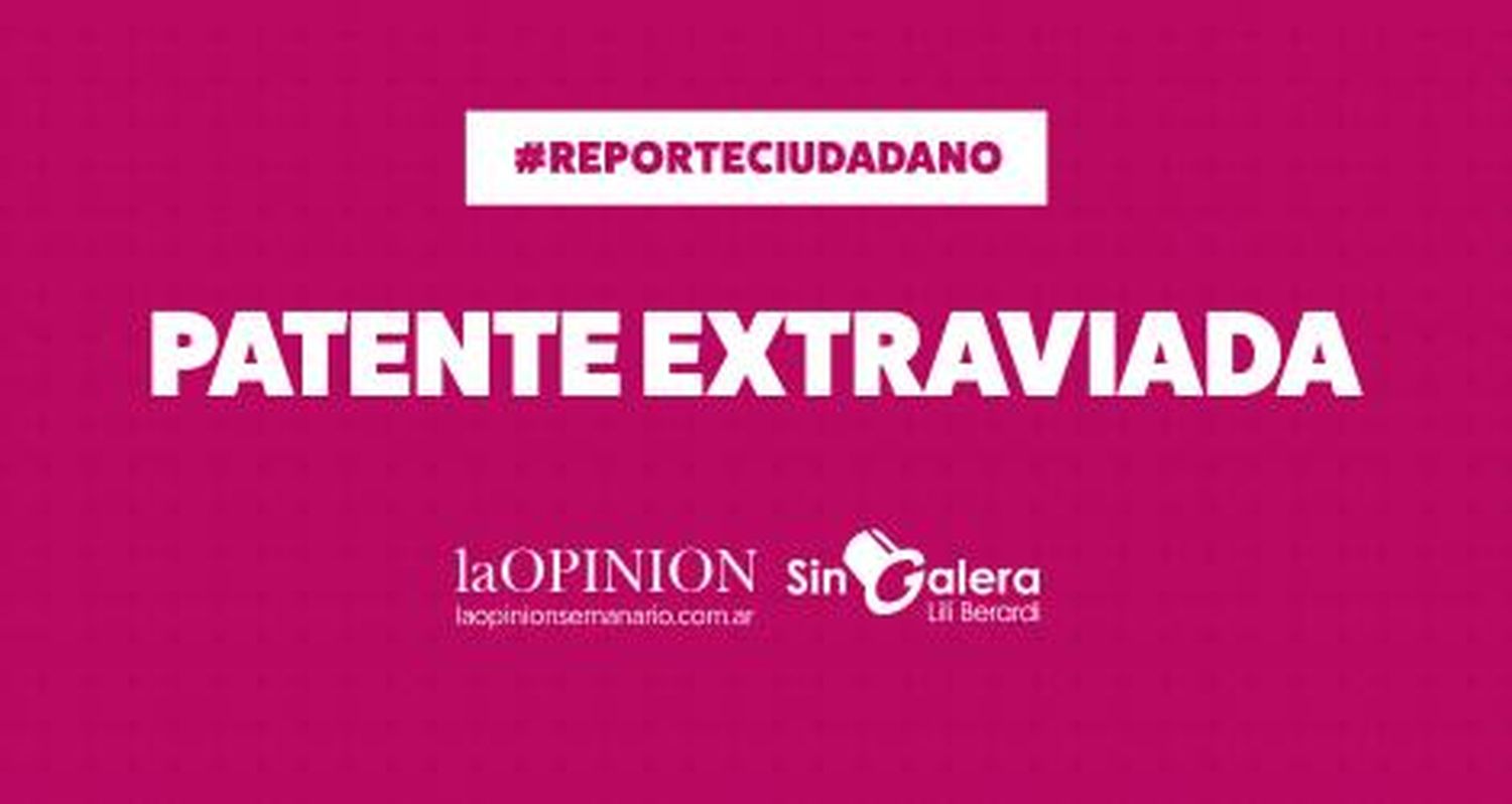 Buscan la patente de una moto