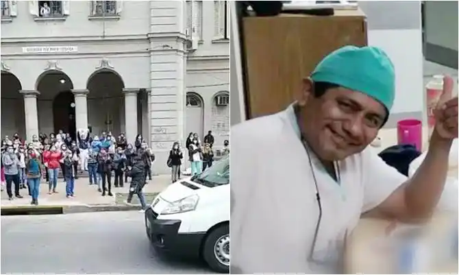 La Plata: Emotivo adiós a enfermero de Hospital de Niños muerto por coronavirus