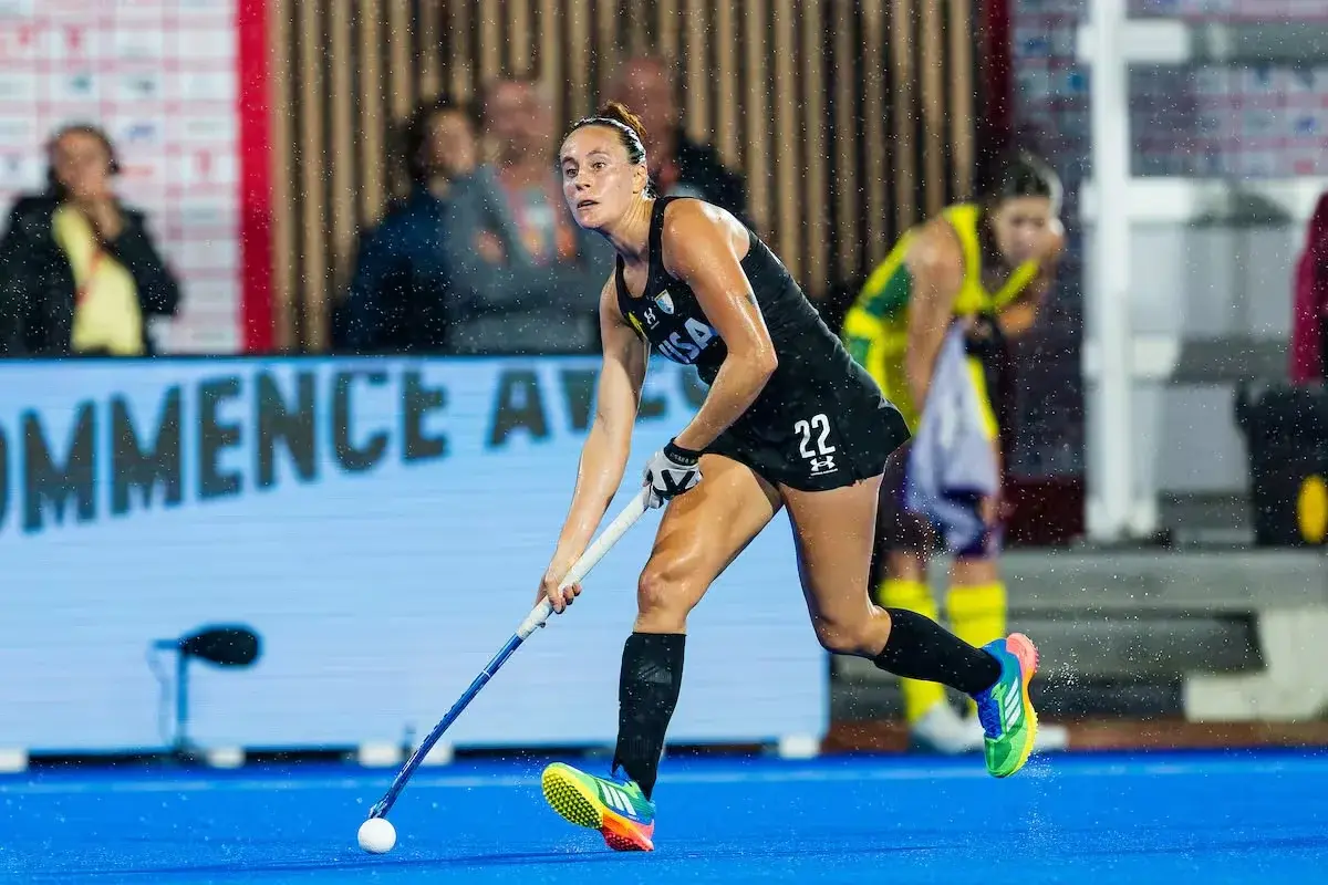 Eugenia Trinchinetti fue parte del plantel subcampeón del último Mundial y de los Juegos Olímpicos París 2024 (Will Palmer)