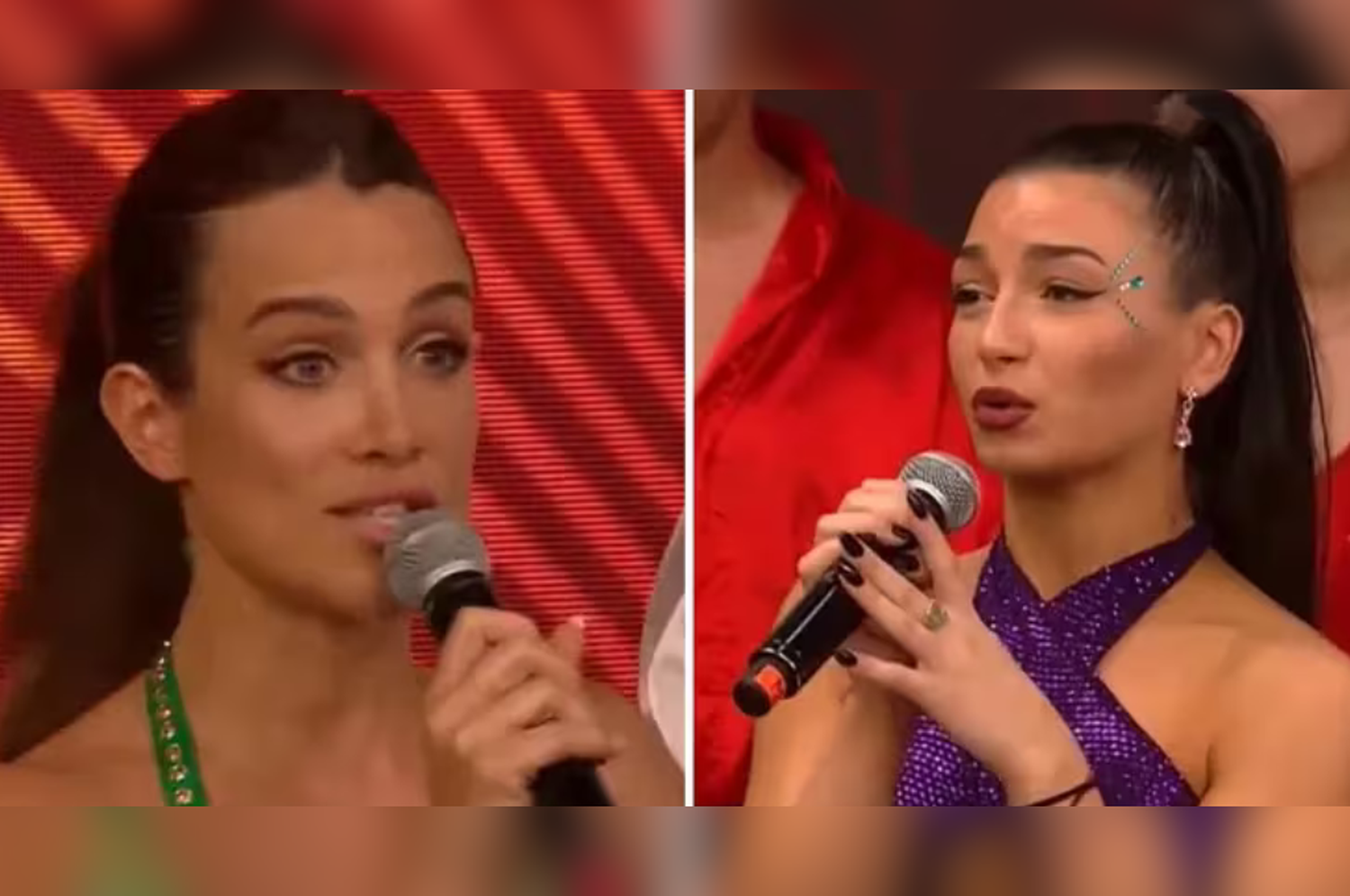 Las participantes protagonizaron un tenso momento en el Bailando.