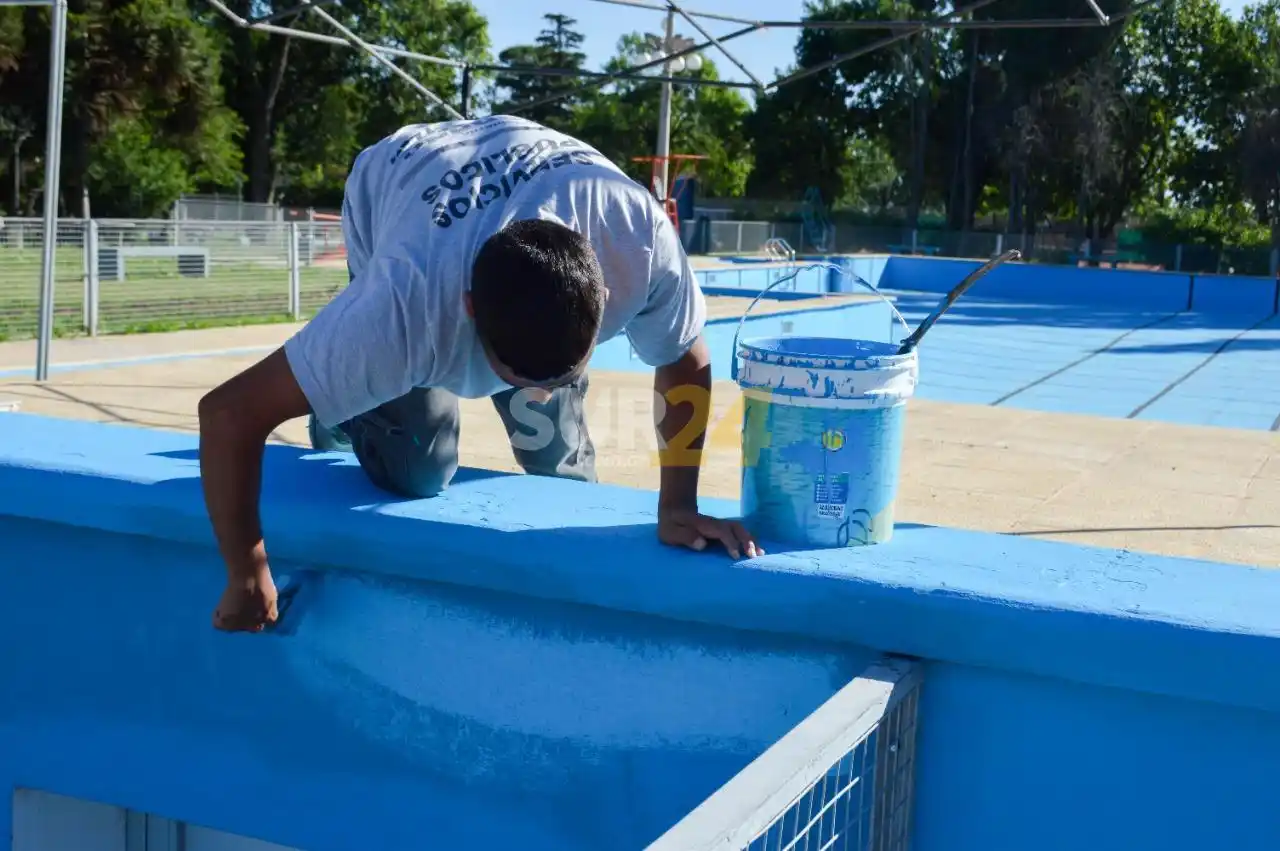 Gobierno municipal prepara la pileta del Parque General Belgrano